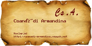 Csanádi Armandina névjegykártya